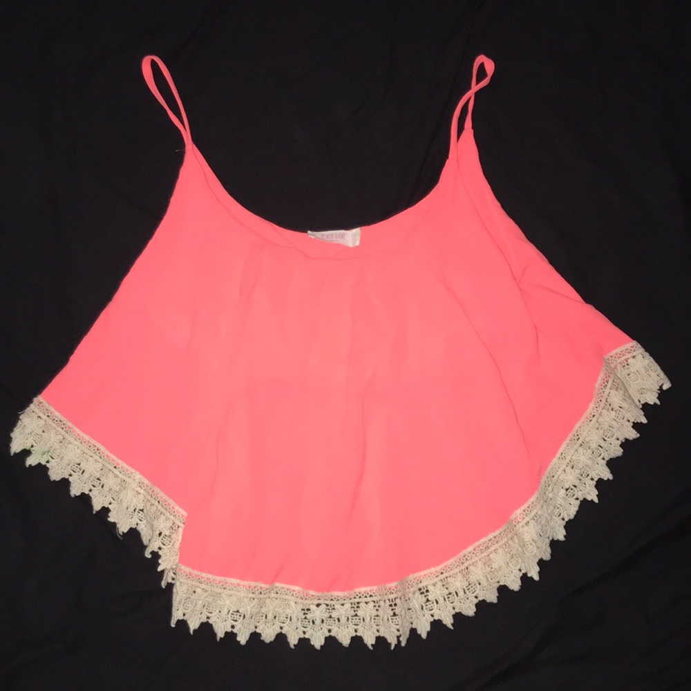 Coral Crochet Tank